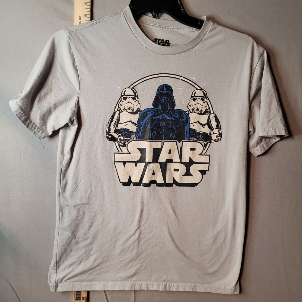 Star Wars Darth Vader Stormtrooper‎ Graphic T-Shirt Gray Mad Engine Mens Medium